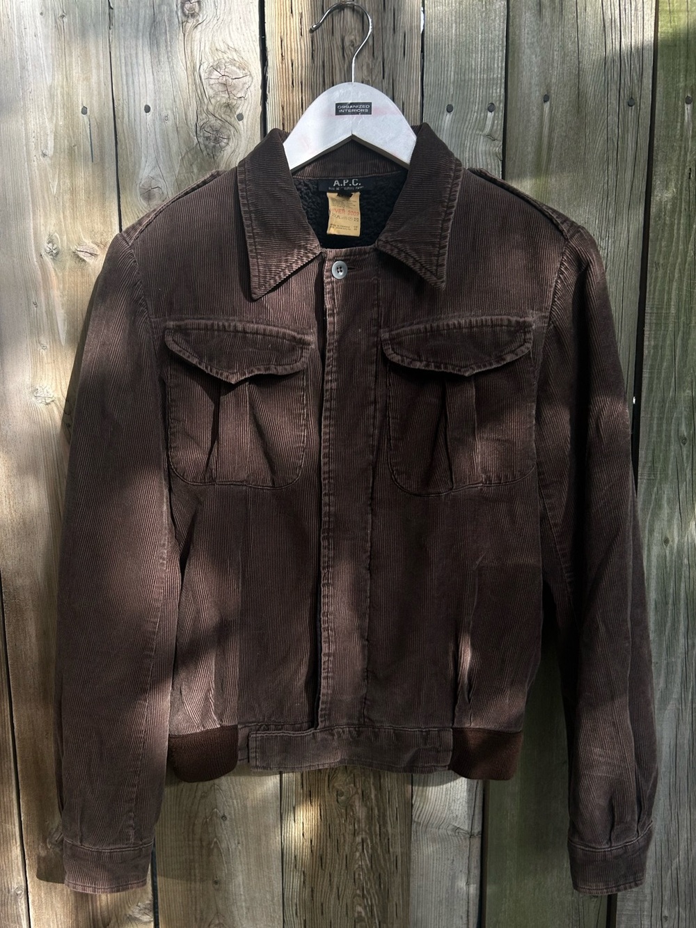 A.P.C. 2002 Dark Brown Cotton Cordoruy Jacket